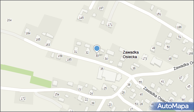 Zawadka Osiecka, Zawadka Osiecka, 33, mapa Zawadka Osiecka