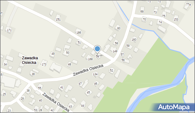 Zawadka Osiecka, Zawadka Osiecka, 54, mapa Zawadka Osiecka