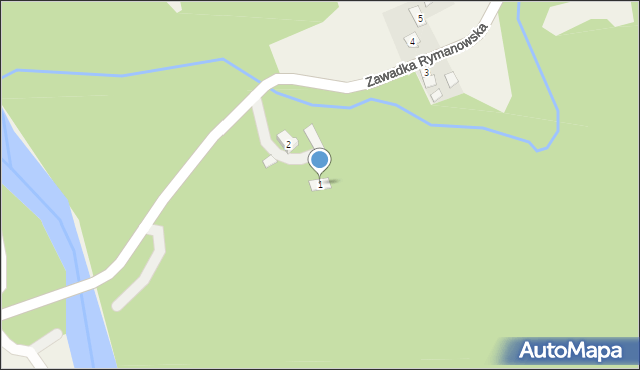 Zawadka Rymanowska, Zawadka Rymanowska, 1, mapa Zawadka Rymanowska