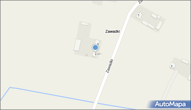 Zawadki, Zawadki, 7, mapa Zawadki