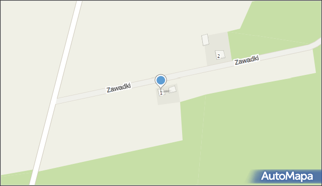 Zawadki, Zawadki, 1, mapa Zawadki