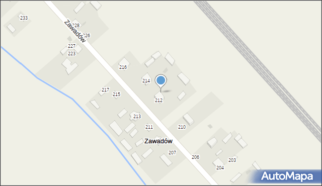 Zawadów, Zawadów, 212a, mapa Zawadów