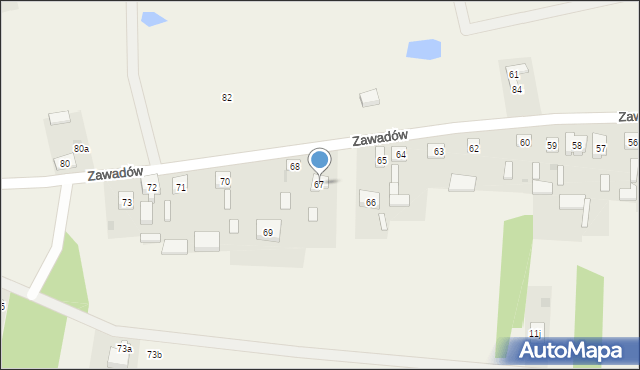 Zawadów, Zawadów, 67, mapa Zawadów