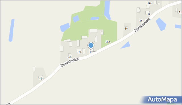 Zawadówka, Zawadówka, 38, mapa Zawadówka