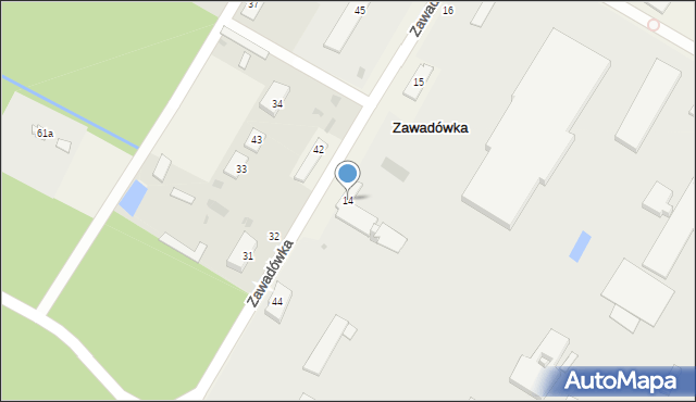 Zawadówka, Zawadówka, 14, mapa Zawadówka