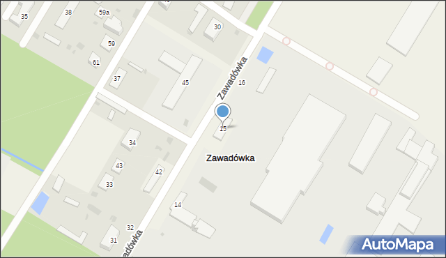 Zawadówka, Zawadówka, 15, mapa Zawadówka