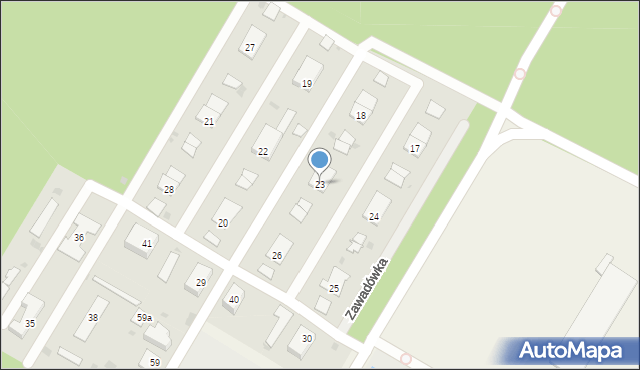 Zawadówka, Zawadówka, 23, mapa Zawadówka