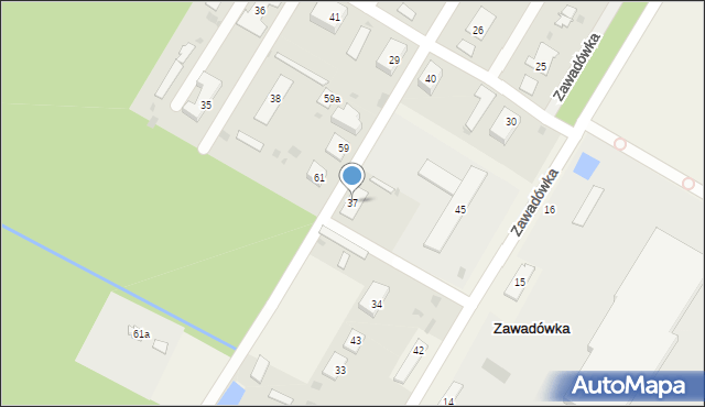 Zawadówka, Zawadówka, 37, mapa Zawadówka