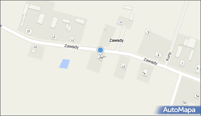 Zawady, Zawady, 10b, mapa Zawady
