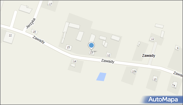 Zawady, Zawady, 13, mapa Zawady