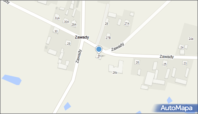 Zawady, Zawady, 27, mapa Zawady