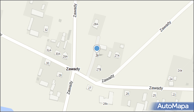 Zawady, Zawady, 28, mapa Zawady