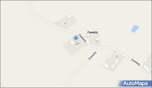 Zawady, Zawady, 11a, mapa Zawady