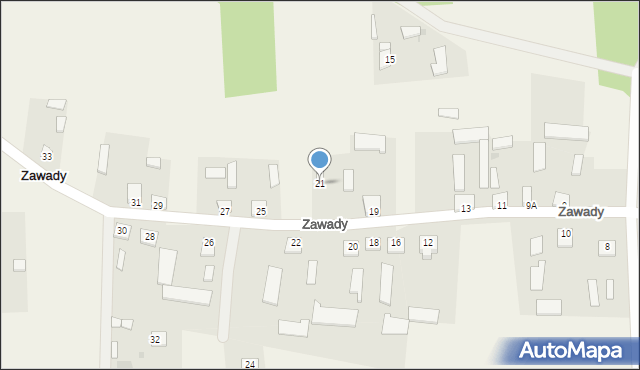 Zawady, Zawady, 21, mapa Zawady