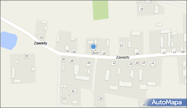 Zawady, Zawady, 27, mapa Zawady