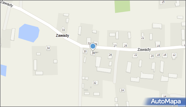 Zawady, Zawady, 28, mapa Zawady