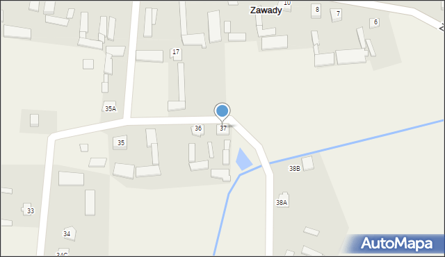 Zawady, Zawady, 37, mapa Zawady