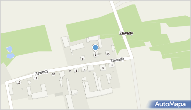 Zawady, Zawady, 4, mapa Zawady