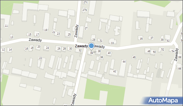 Zawady, Zawady, 34, mapa Zawady