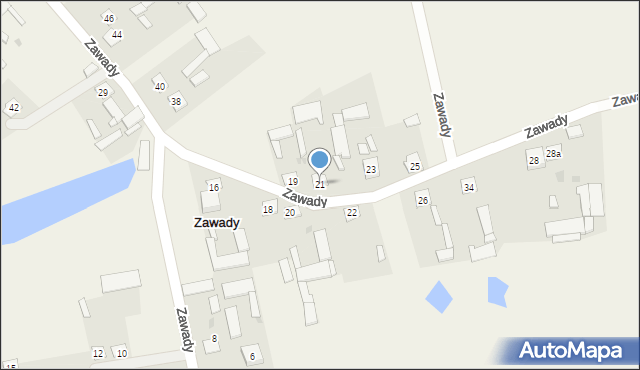 Zawady, Zawady, 21, mapa Zawady