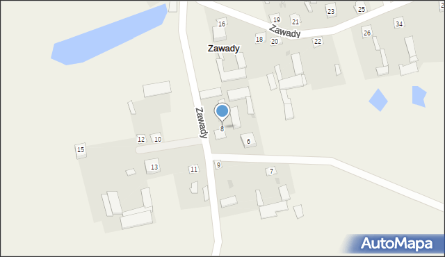 Zawady, Zawady, 8, mapa Zawady