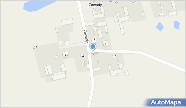 Zawady, Zawady, 9, mapa Zawady