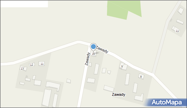 Zawady, Zawady, 10, mapa Zawady