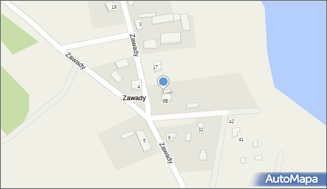 Zawady, Zawady, 9a, mapa Zawady