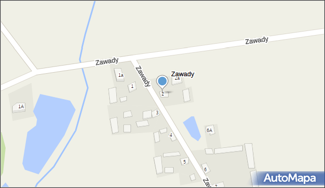 Zawady, Zawady, 2, mapa Zawady