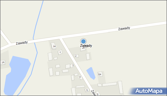 Zawady, Zawady, 2a, mapa Zawady