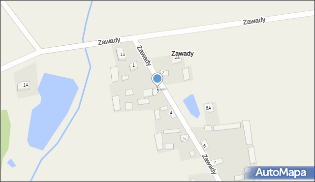 Zawady, Zawady, 3, mapa Zawady