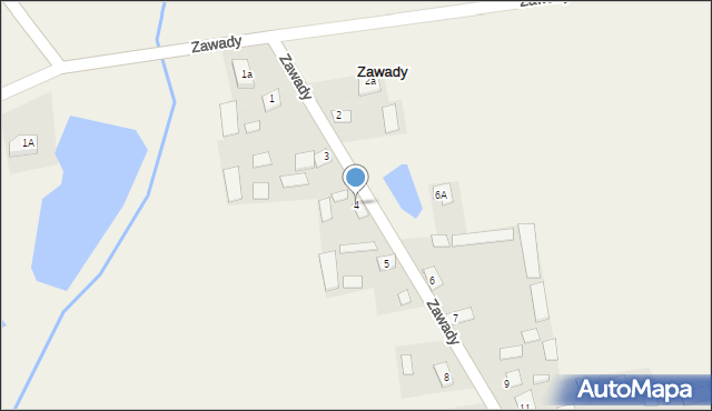 Zawady, Zawady, 4, mapa Zawady