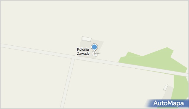 Zawady, Zawady, 37, mapa Zawady