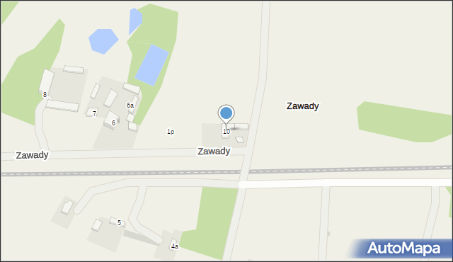 Zawady, Zawady, 10, mapa Zawady