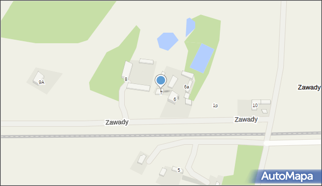 Zawady, Zawady, 7, mapa Zawady