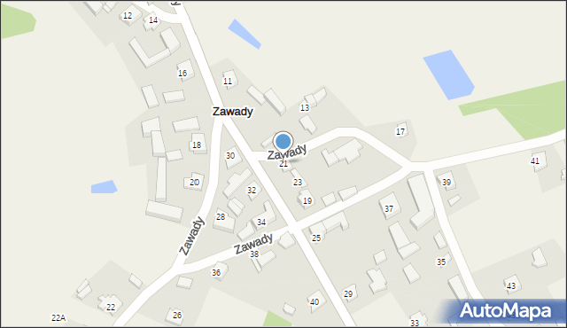 Zawady, Zawady, 21, mapa Zawady