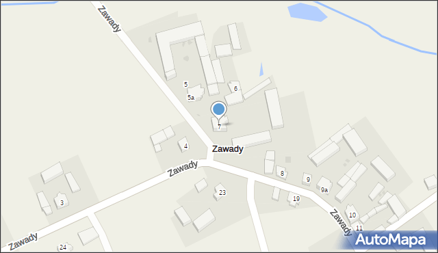 Zawady, Zawady, 7, mapa Zawady