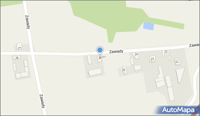 Zawady, Zawady, 26, mapa Zawady