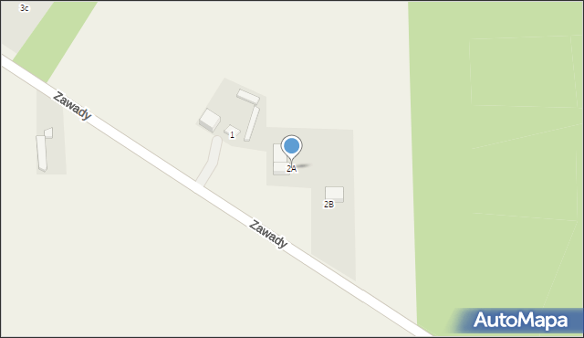 Zawady, Zawady, 2A, mapa Zawady