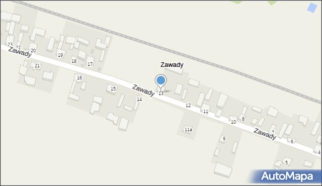 Zawady, Zawady, 13, mapa Zawady