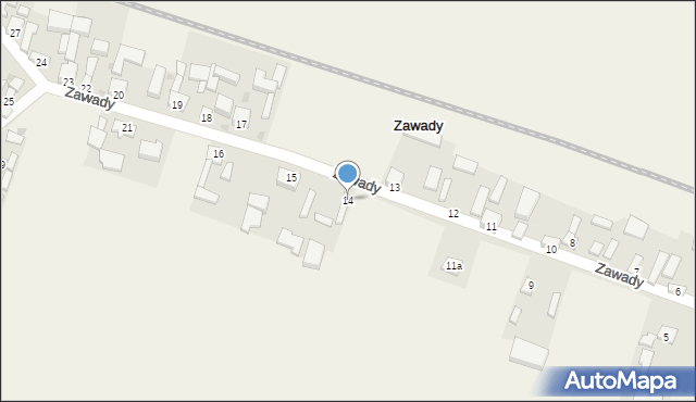 Zawady, Zawady, 14, mapa Zawady