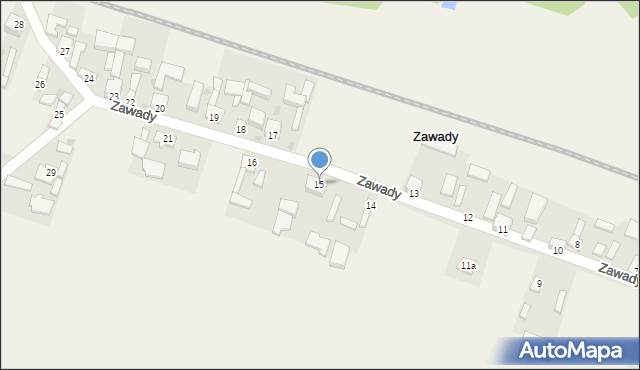 Zawady, Zawady, 15, mapa Zawady