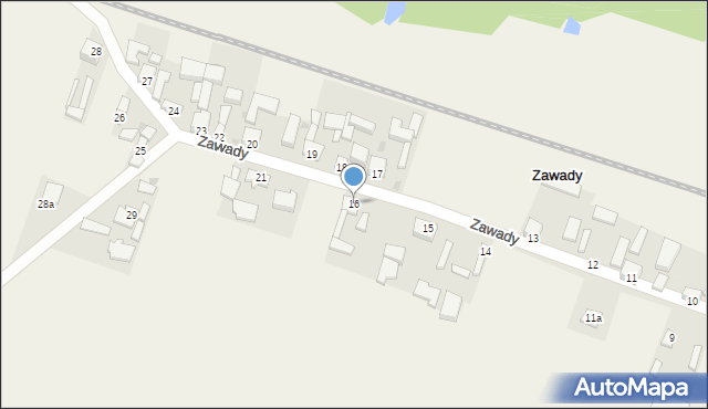 Zawady, Zawady, 16, mapa Zawady