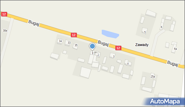 Zawady, Zawady, 1, mapa Zawady