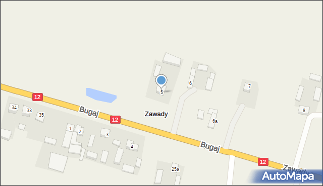 Zawady, Zawady, 5, mapa Zawady