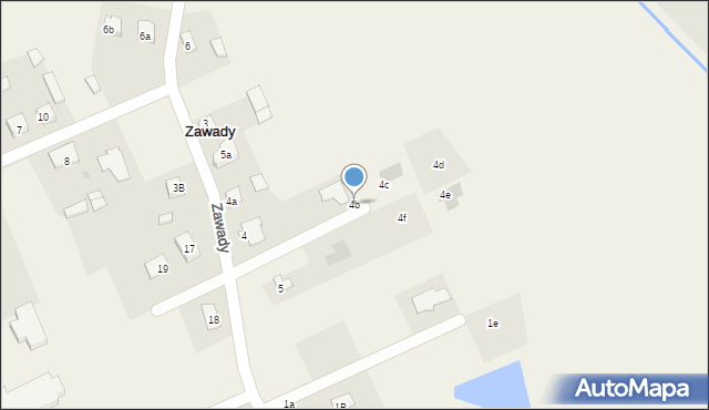 Zawady, Zawady, 4b, mapa Zawady