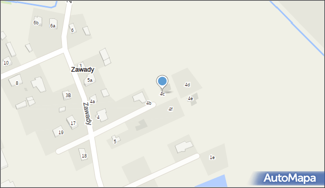 Zawady, Zawady, 4c, mapa Zawady