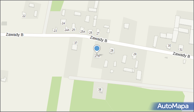 Zawady B, Zawady B, 27A, mapa Zawady B