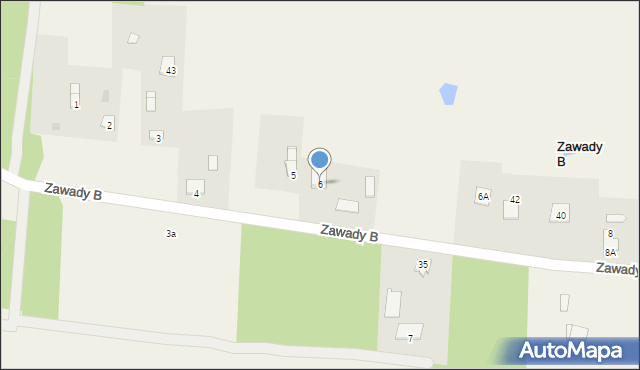 Zawady B, Zawady B, 6, mapa Zawady B