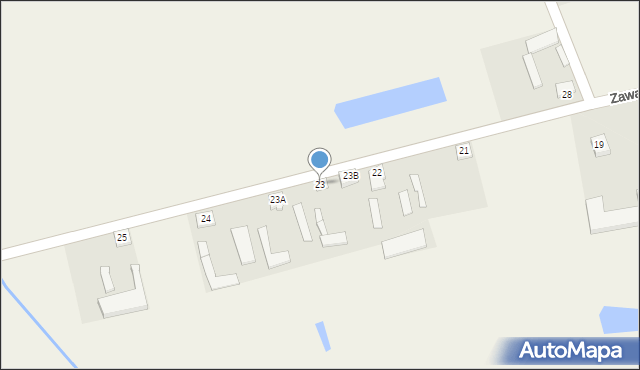 Zawady Dworskie, Zawady Dworskie, 23, mapa Zawady Dworskie